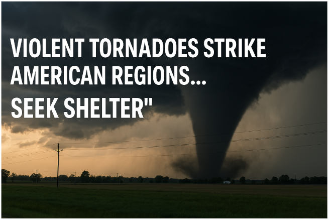 Violent Tornadoes Strike American Regions... with Advice to "Seek Shelter"